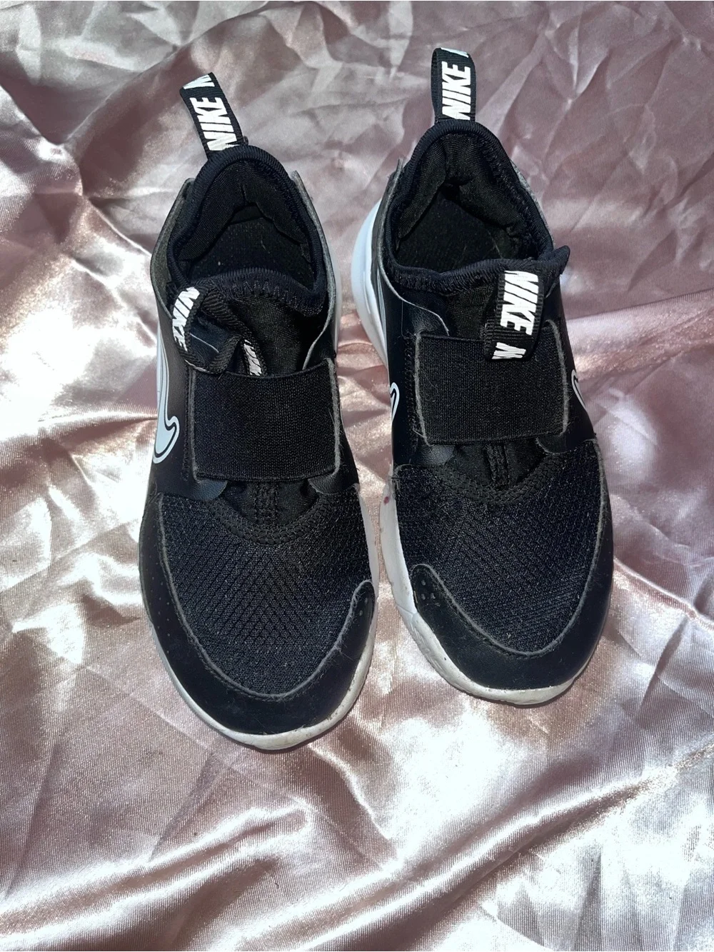 Nike Kids Black and White Slip-On Sneakers